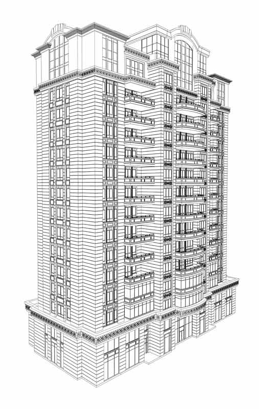 Vector image of commercial real estate building